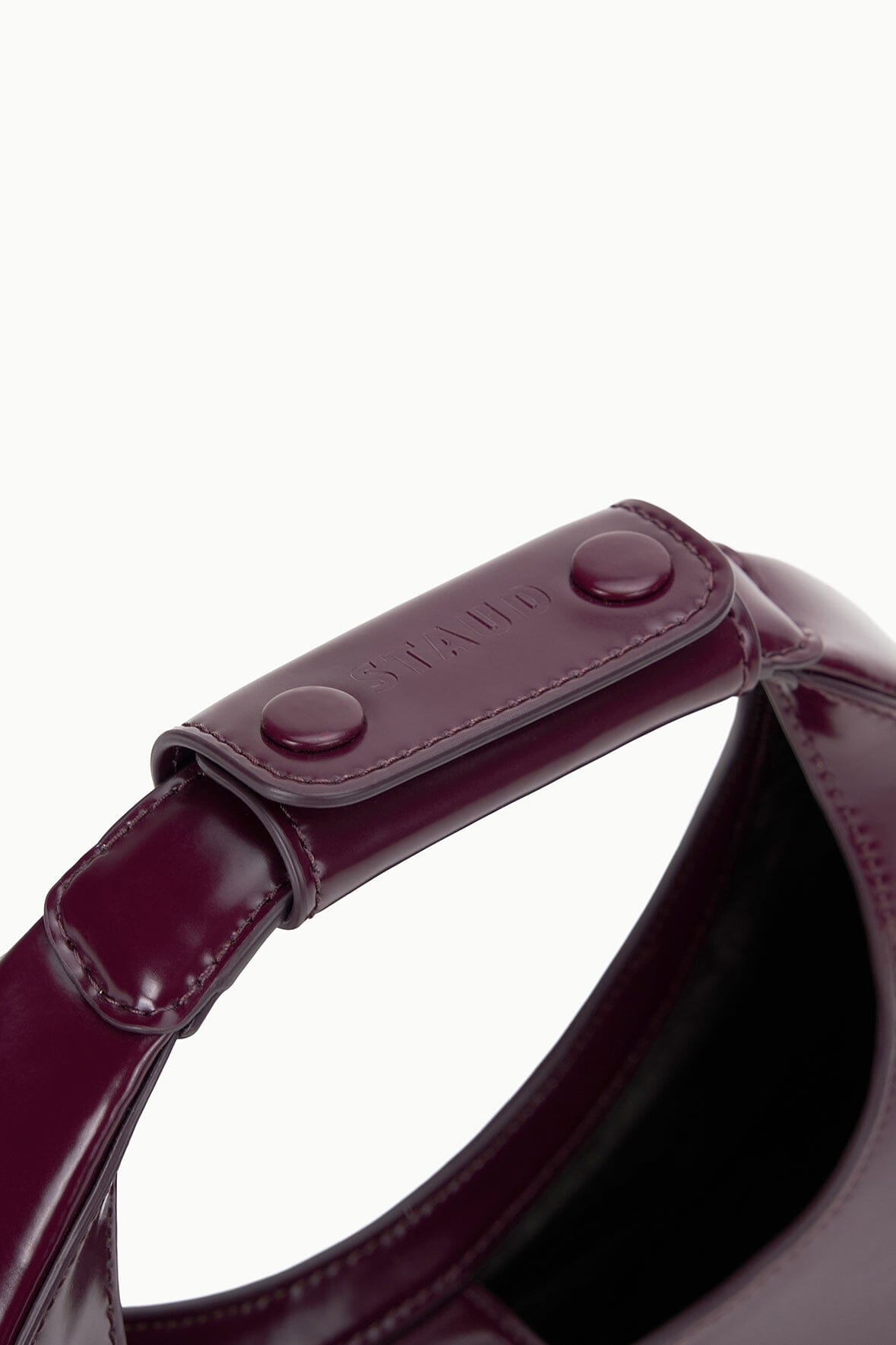 ハンドバッグ Mini Moon Bag - Staud - Leather - Burgundy MINI MOON BAG SYRAH
