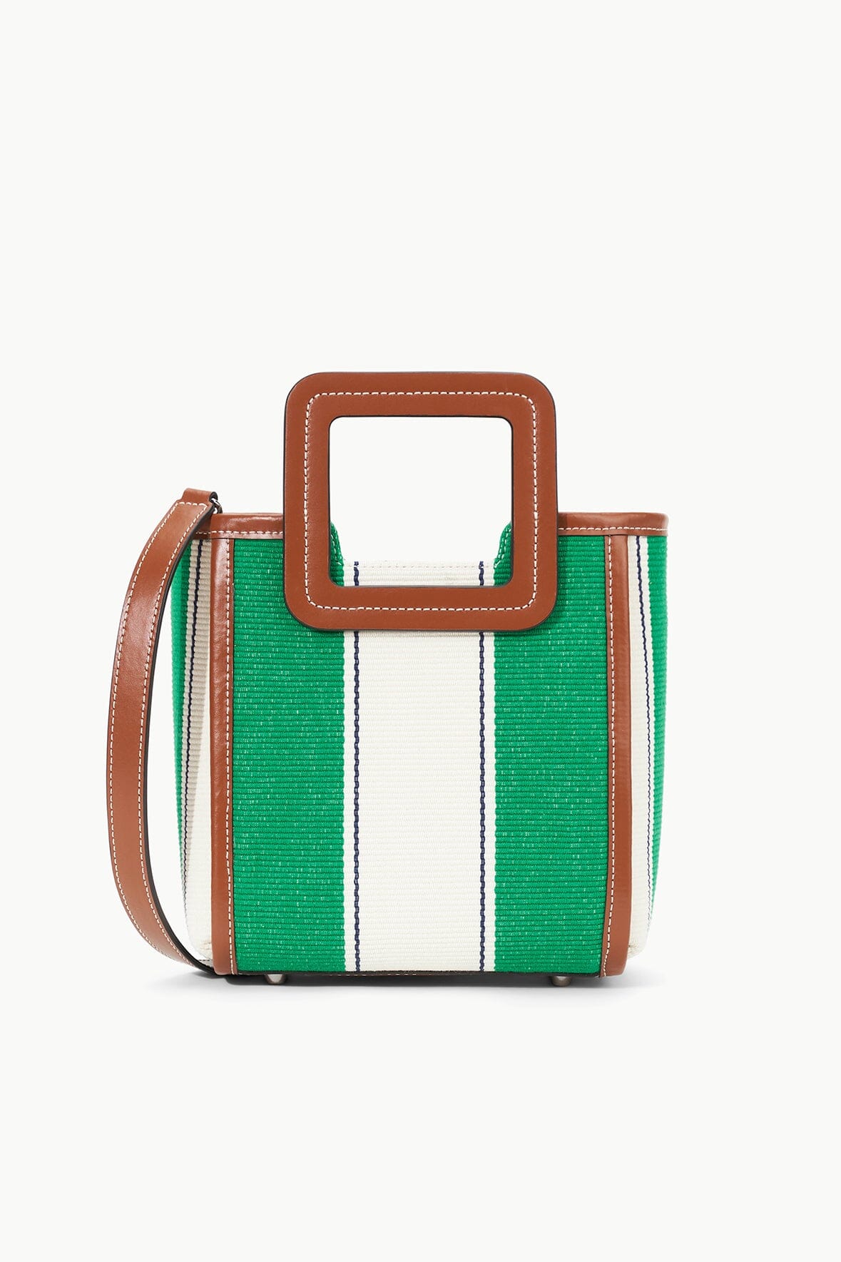 STAUD Mini Shirley Bag in Bungalow Stripe