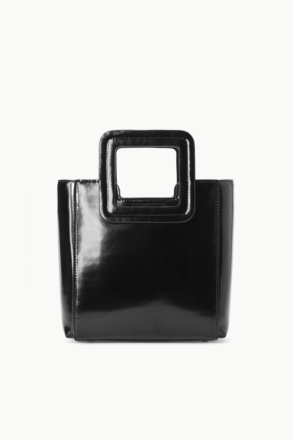 MINI SHIRLEY LEATHER BAG BLACK POLISHED