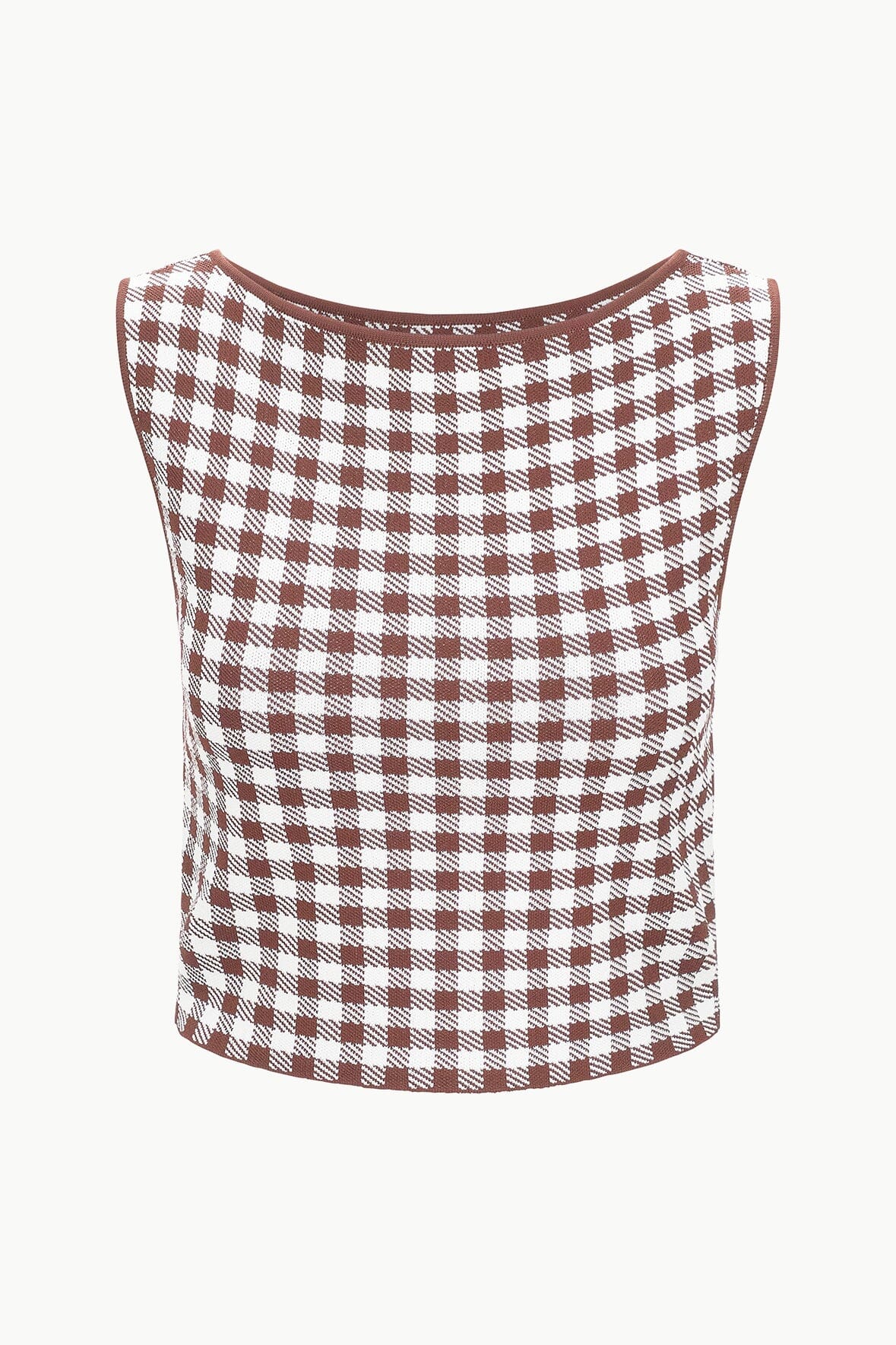 MONTGOMERY TOP DARK CHOCOLATE GINGHAM