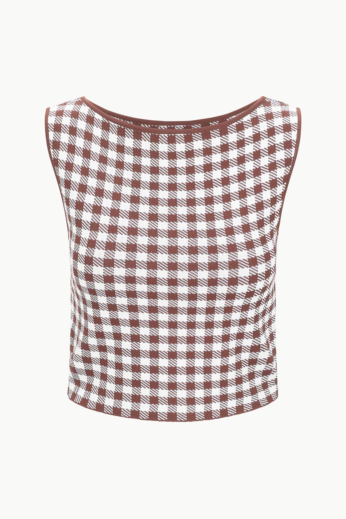 Image MONTGOMERY TOP | DARK CHOCOLATE GINGHAM 5 of 5 and Clicking this image will trigger a zoom pop-up