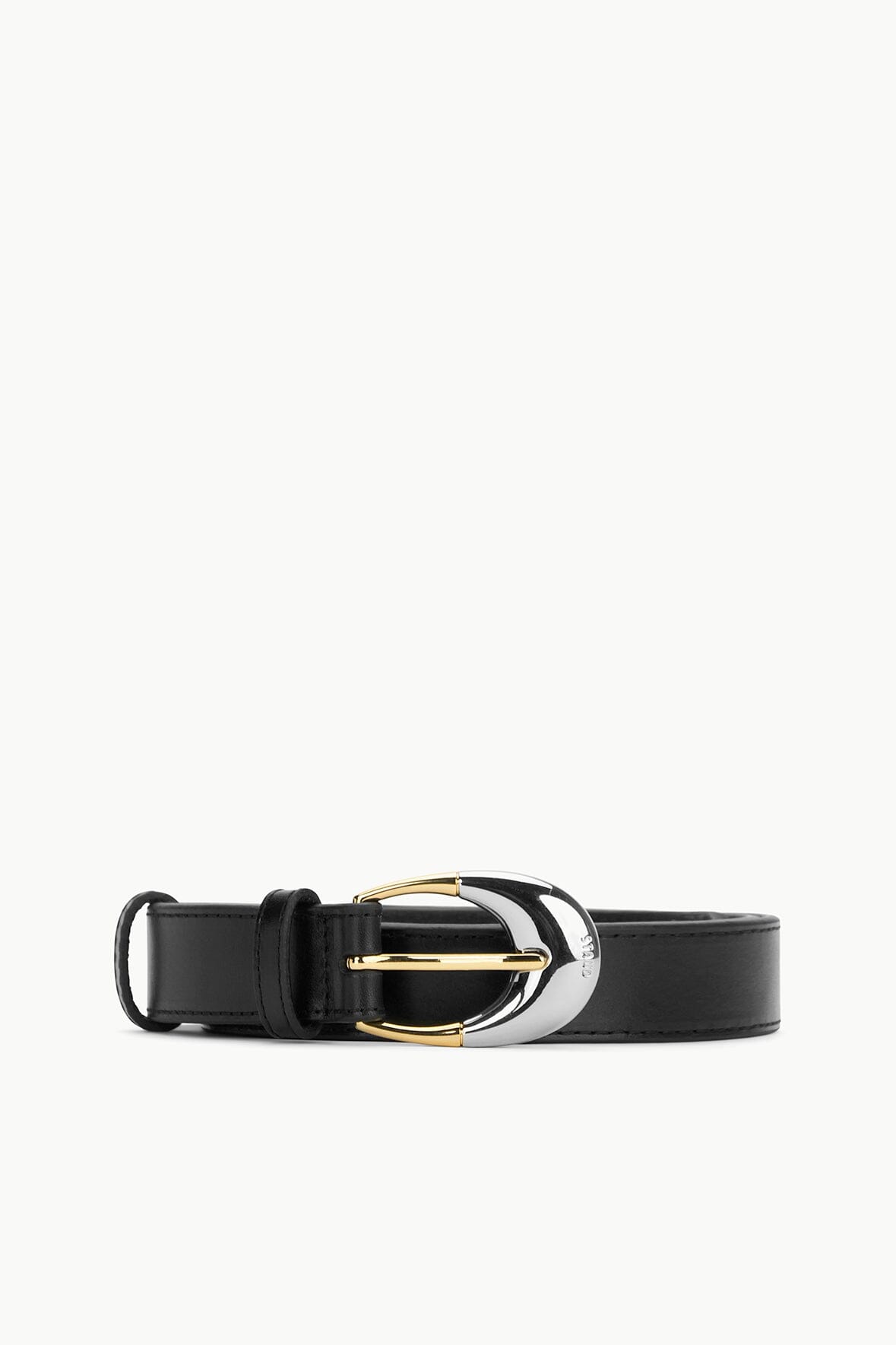 Image MOON BUCKLE BELT - 26MM | BLACK TWO-TONE 1 of 2 and Clicking this image will trigger a zoom pop-up