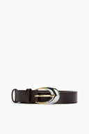 Image MOON BUCKLE BELT - 26MM | ESPRESSO TWO-TONE 1 of 2