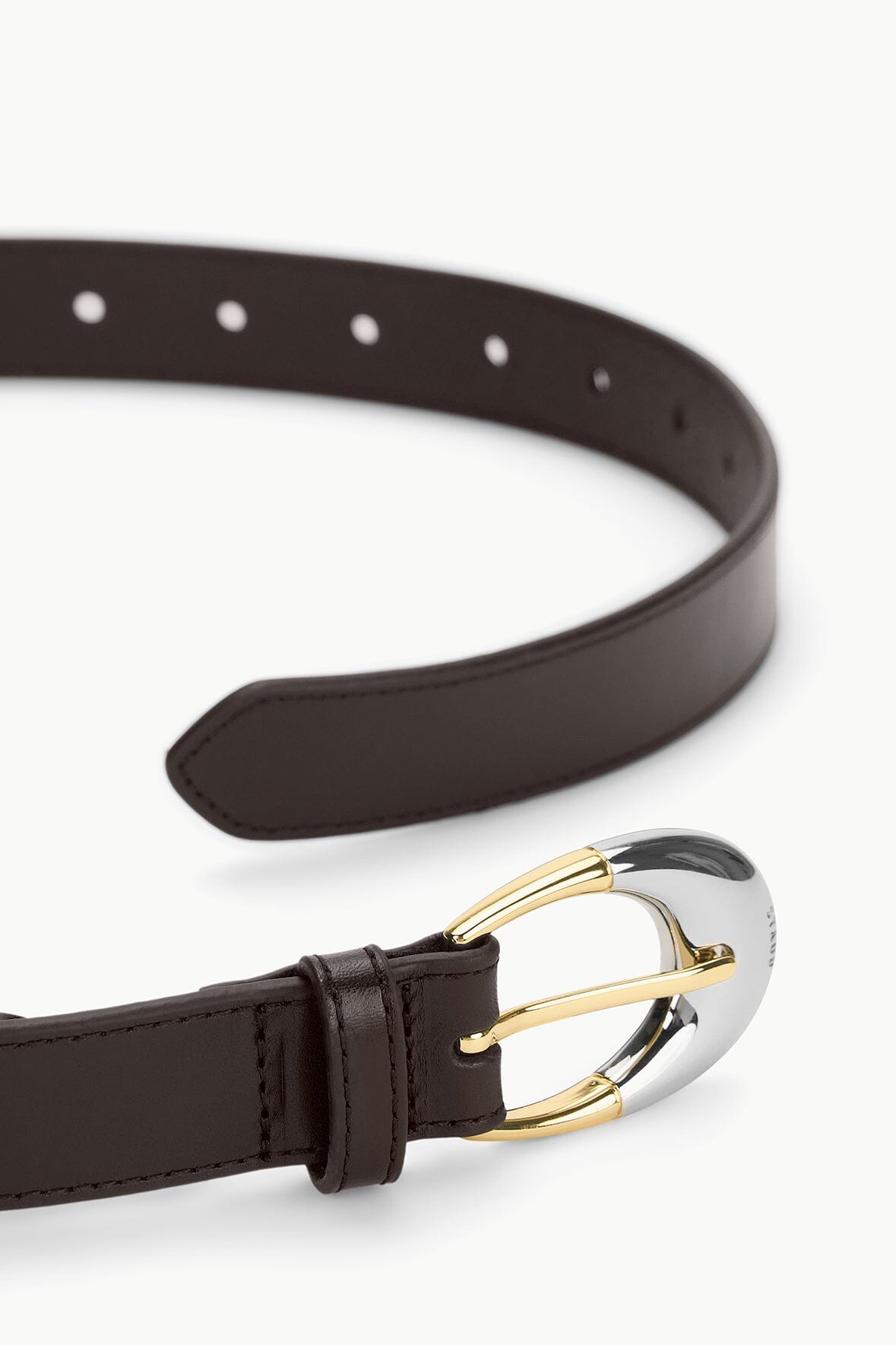 Image MOON BUCKLE BELT - 26MM | ESPRESSO TWO-TONE 2 of 2 and Clicking this image will trigger a zoom pop-up