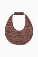 Image MOON RAFFIA TOTE BAG | MAHOGANY 1 of 7