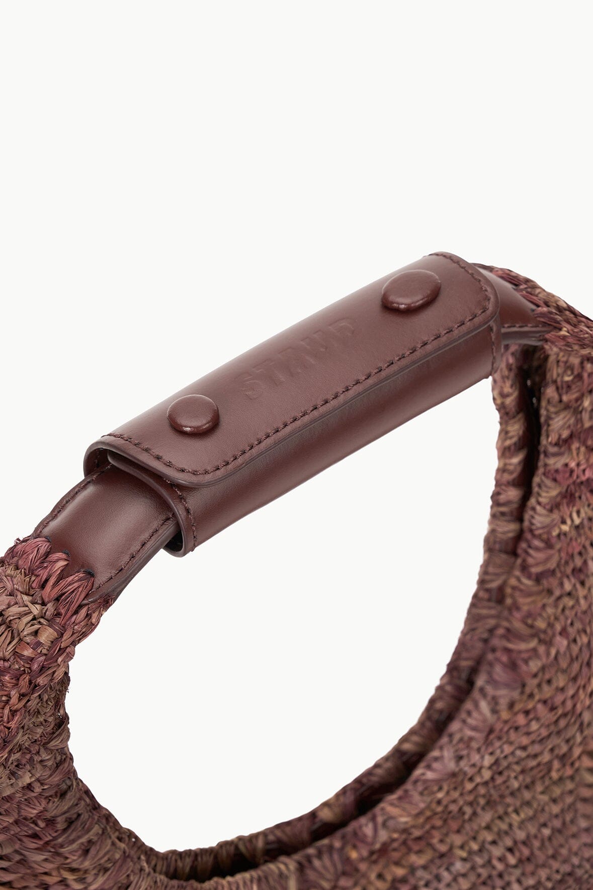 Image MOON RAFFIA TOTE BAG | MAHOGANY 7 of 7 and Clicking this image will trigger a zoom pop-up