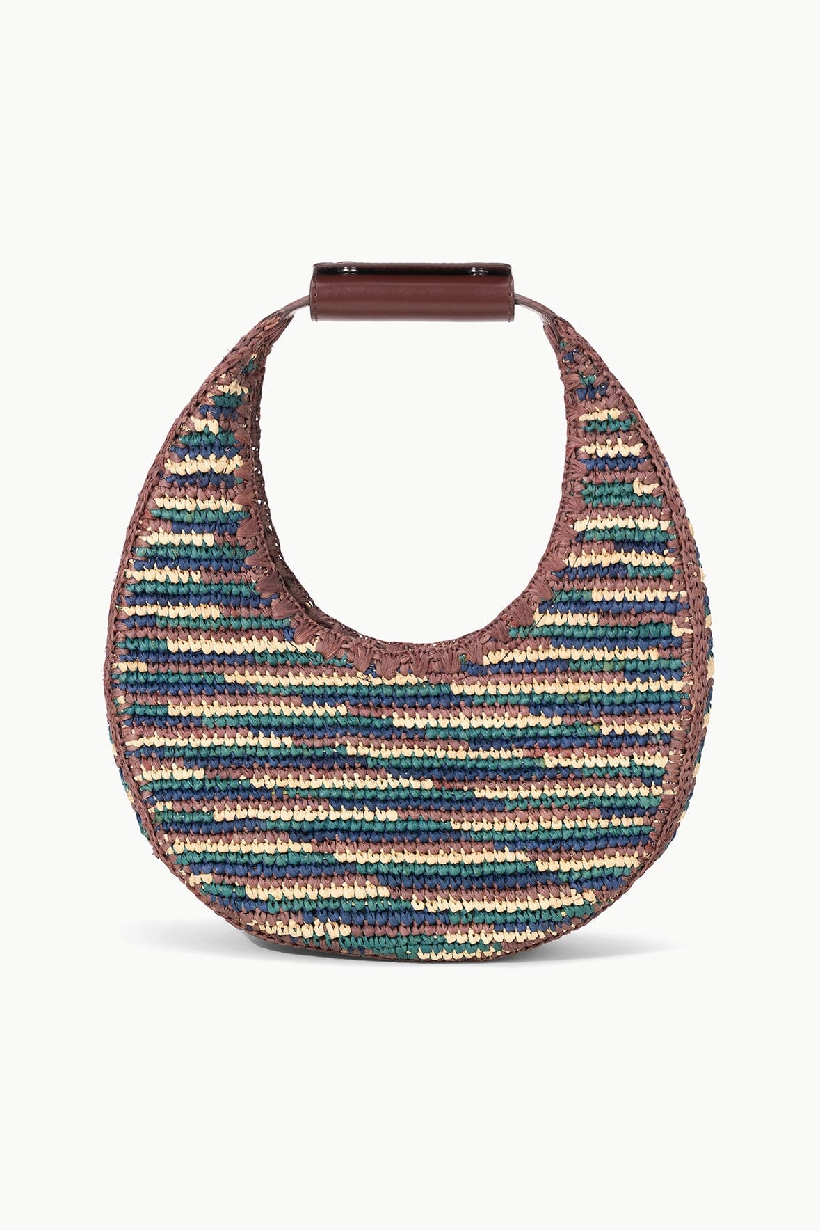 Image MOON RAFFIA TOTE BAG | MIXED RAFFIA 1 of 4 and Clicking this image will trigger a zoom pop-up