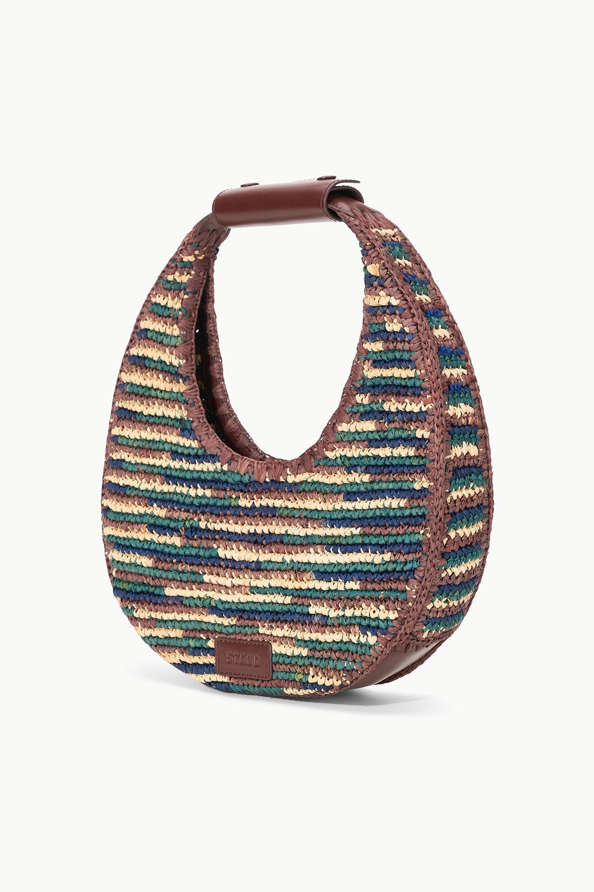 Image MOON RAFFIA TOTE BAG | MIXED RAFFIA 2 of 4 and Clicking this image will trigger a zoom pop-up