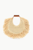 Image MOON RAFFIA TOTE BAG | NATURAL FRINGE 1 of 6