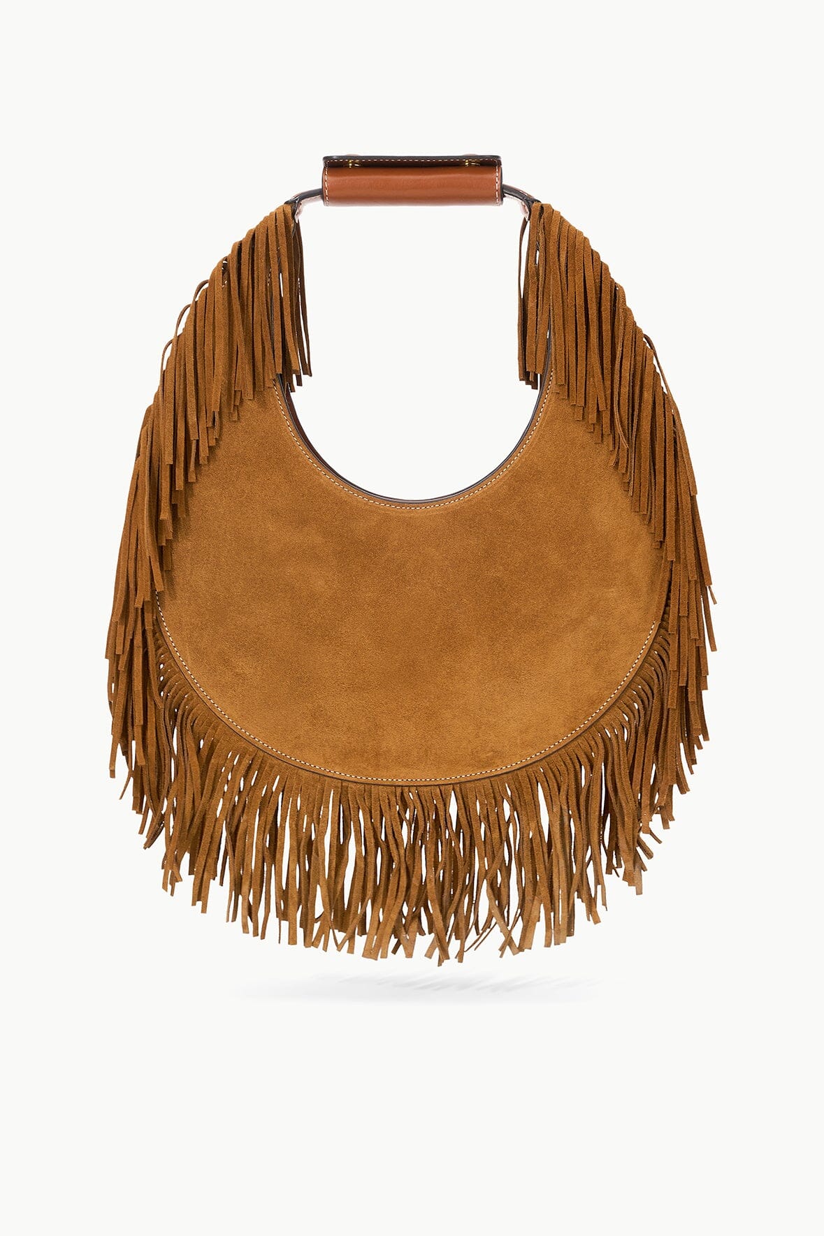 Image MOON TOTE BAG | TAN FRINGE 1 of 8 and Clicking this image will trigger a zoom pop-up