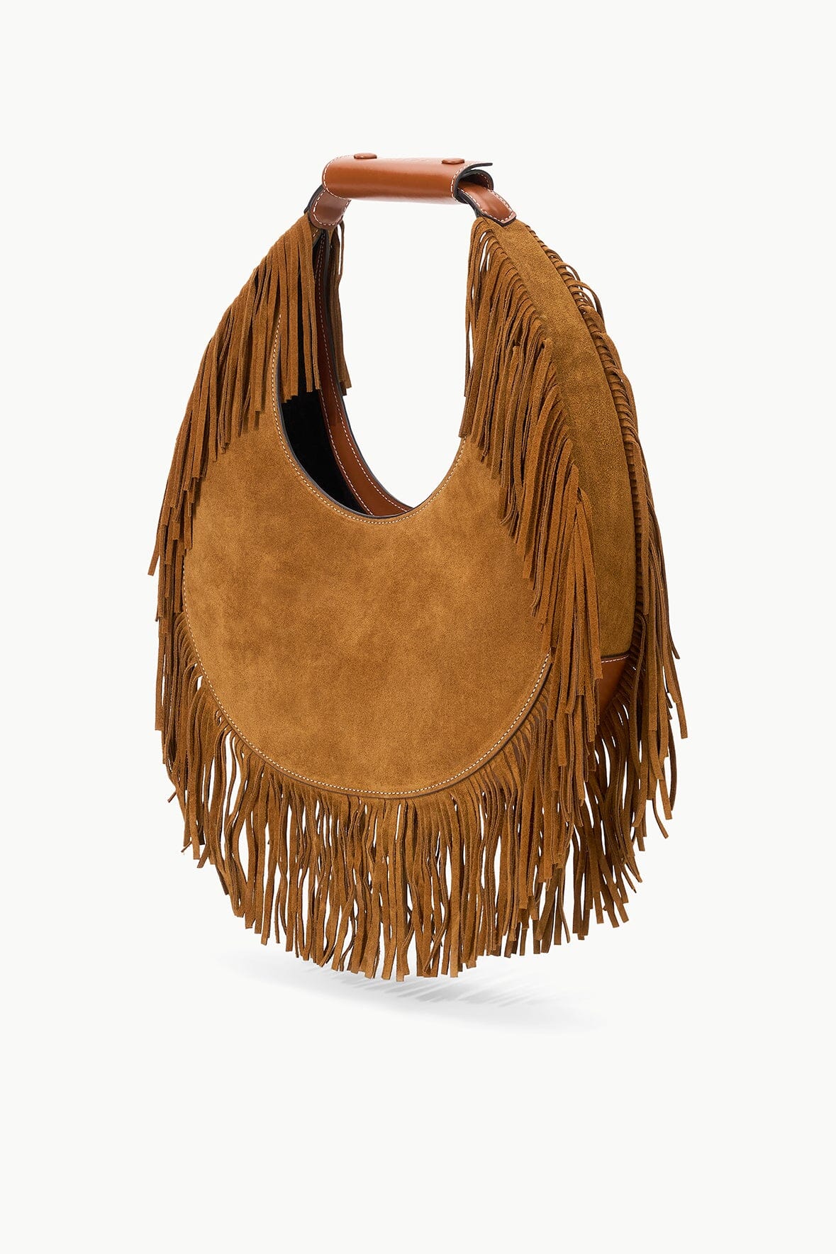 Image MOON TOTE BAG | TAN FRINGE 3 of 7 and Clicking this image will trigger a zoom pop-up