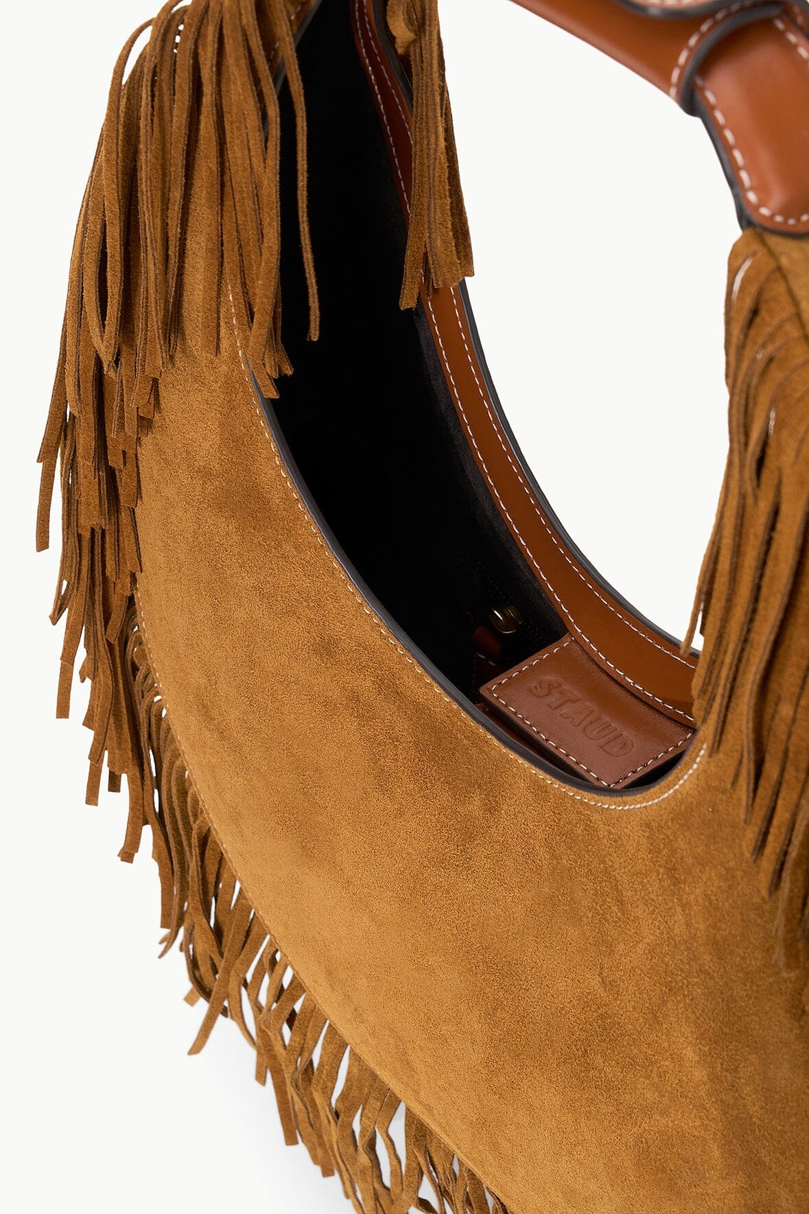 Image MOON TOTE BAG | TAN FRINGE 5 of 8 and Clicking this image will trigger a zoom pop-up