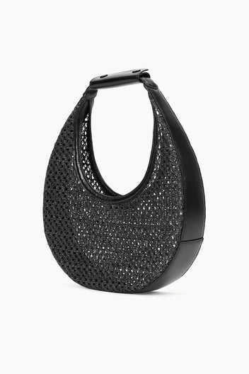 STAUD MOON WOVEN BAG BLACK