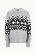 Image MORITZ SWEATER | HEATHER GREY MULTI FAIRISLE 4 of 4