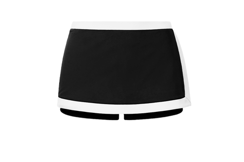 NELL SWIM SKIRT  BLACK/WHITE