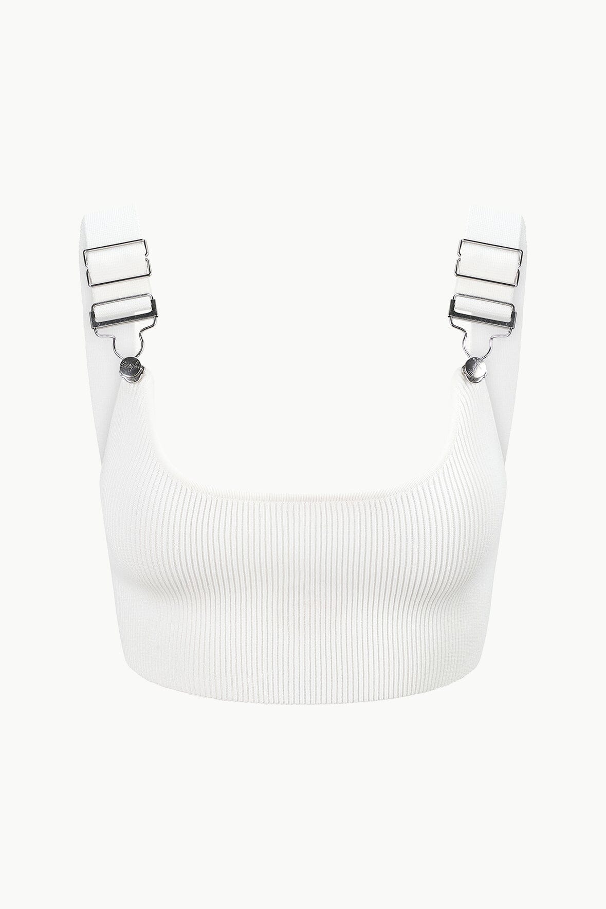 white buckle bralette