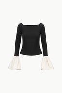 Image PAIGE TOP | BLACK IVORY 4 of 4