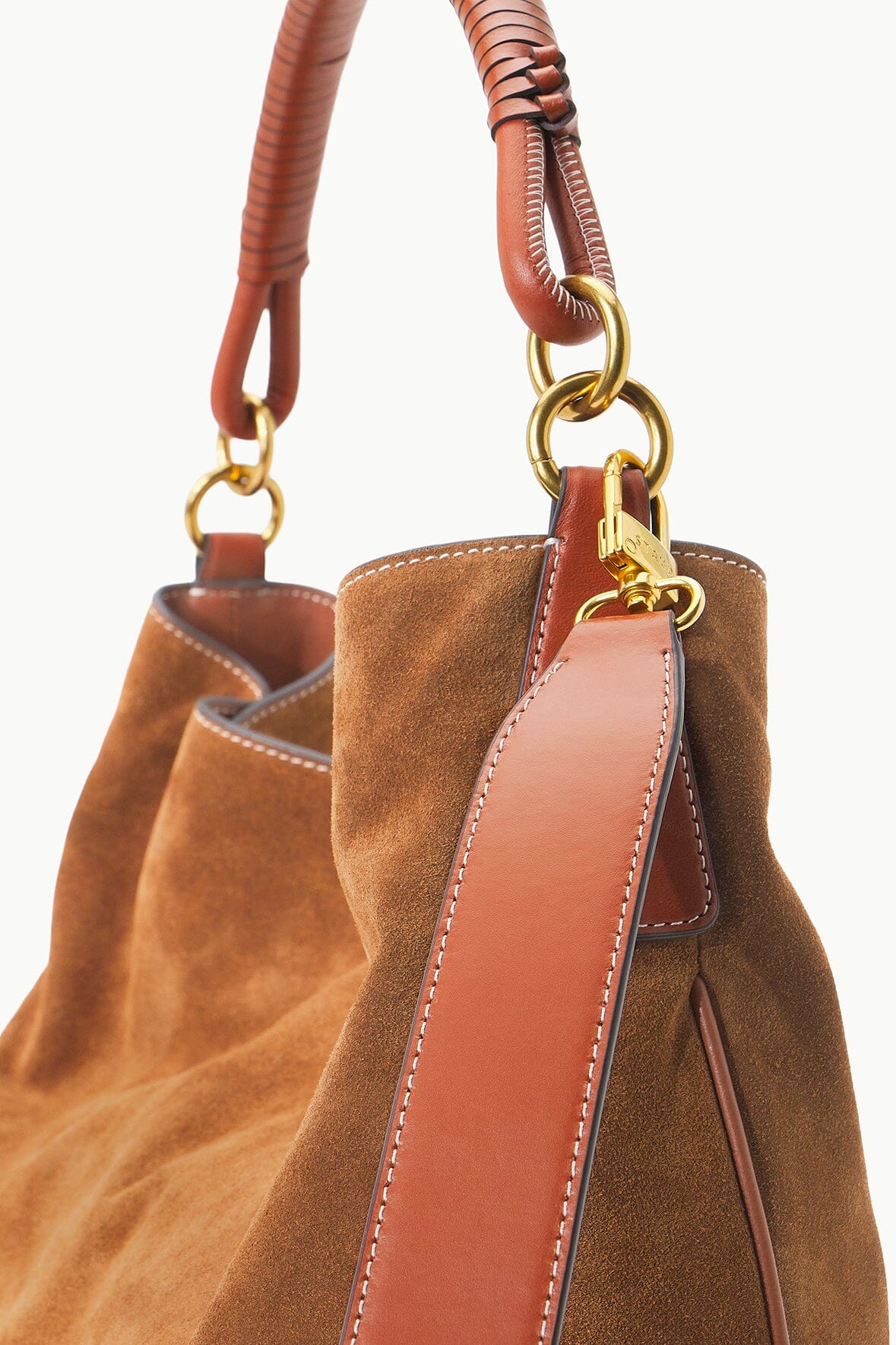 Image PERRY BAG | TAN SUEDE 6 of 7 and Clicking this image will trigger a zoom pop-up