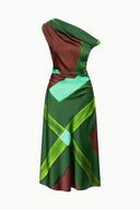 Image PHARE SILK DRESS | EMERALD PRISM 6 of 6