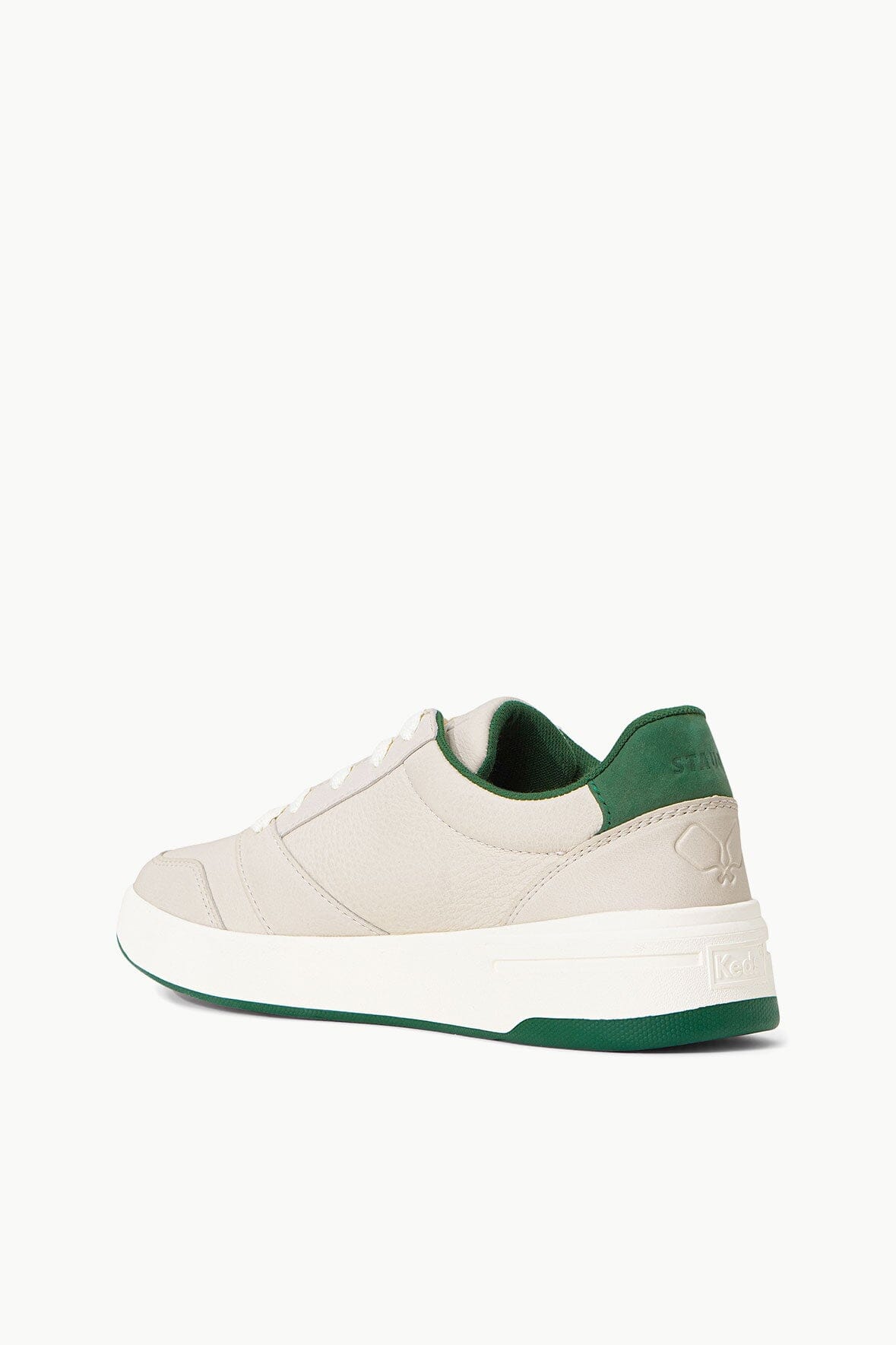 STAUD KEDS THE COURT SNEAKER CREAM GREEN