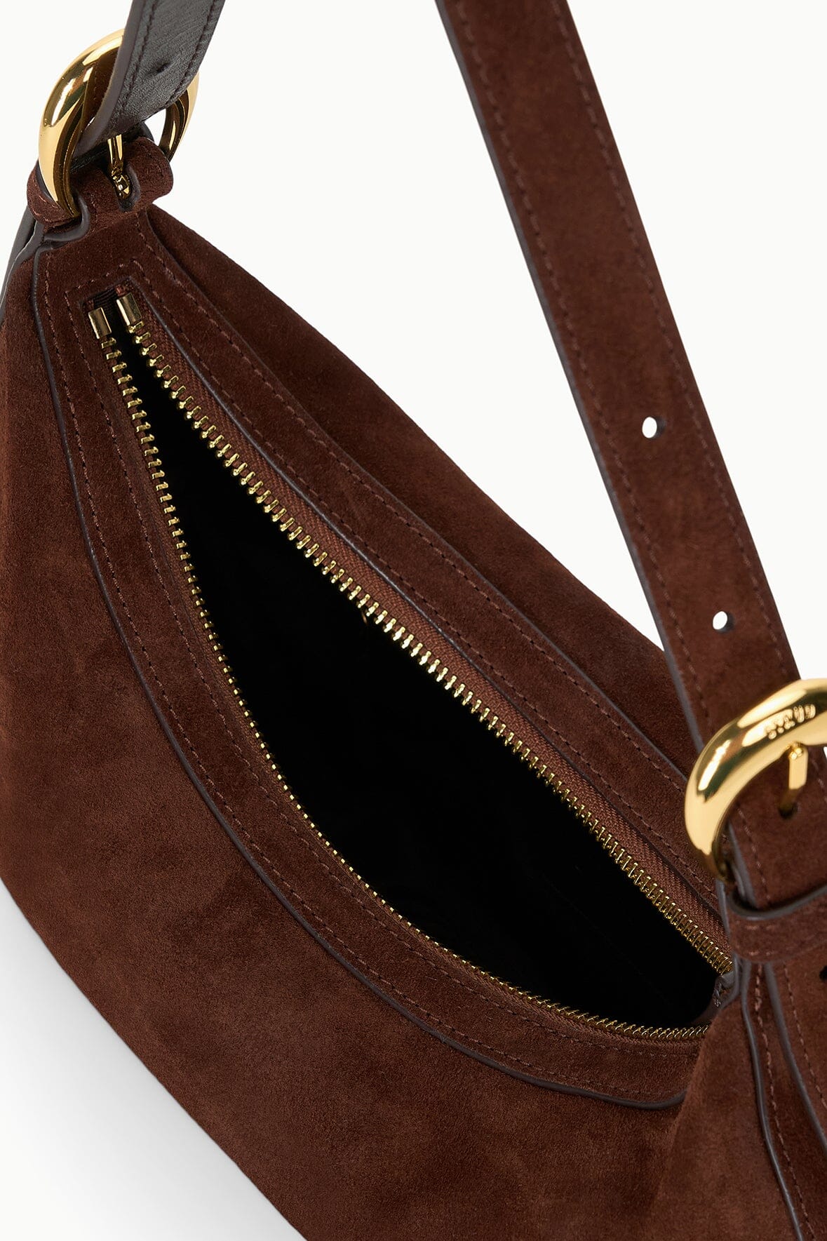 Image PINE SHOULDER BAG | MAHOGANY SUEDE 7 of 8 and Clicking this image will trigger a zoom pop-up