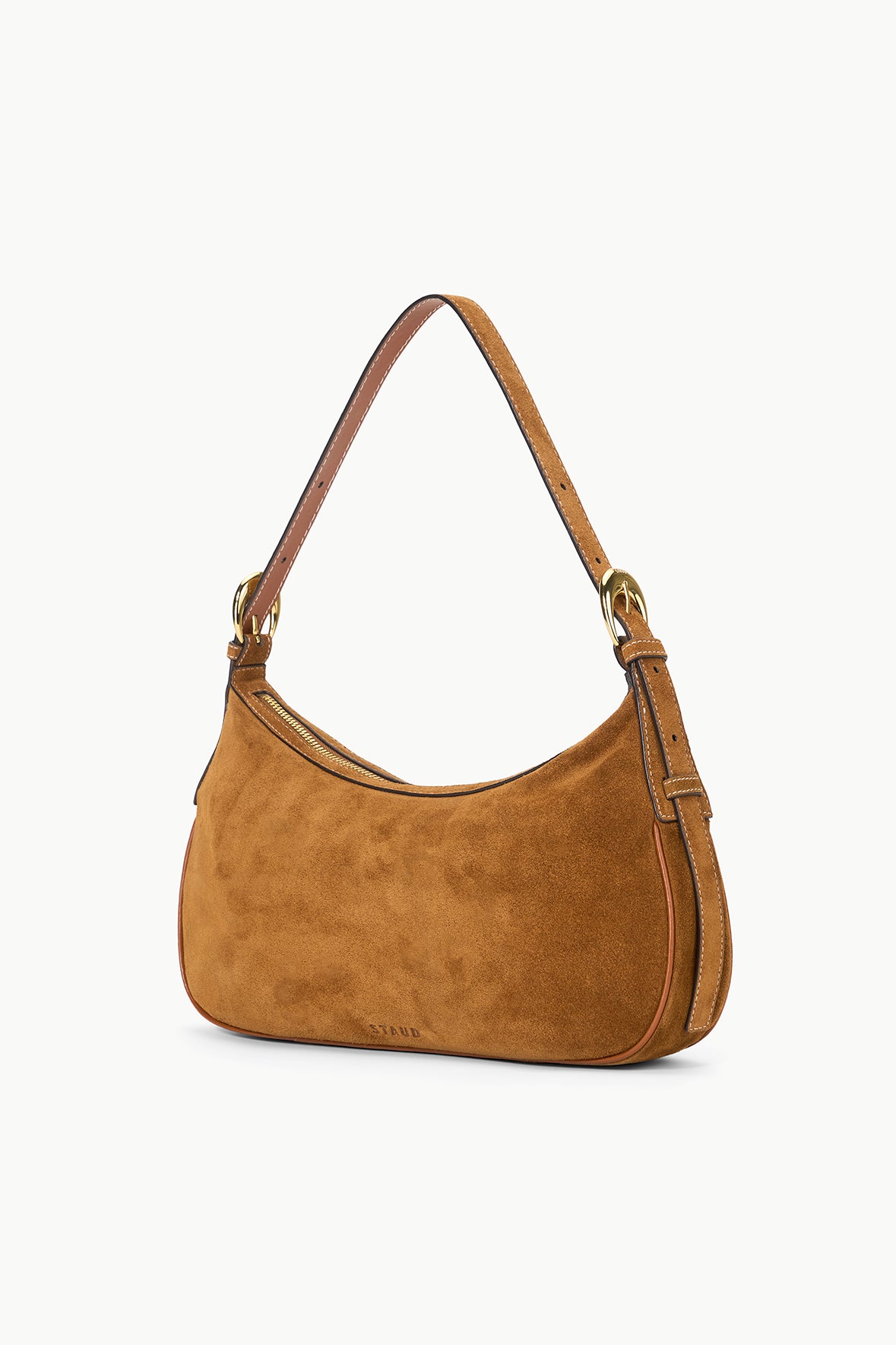 Image PINE SHOULDER BAG | TAN SUEDE 5 of 7 and Clicking this image will trigger a zoom pop-up