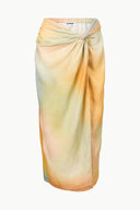 Image PORTO LINEN SKIRT | PASTEL CLOUDS 7 of 7