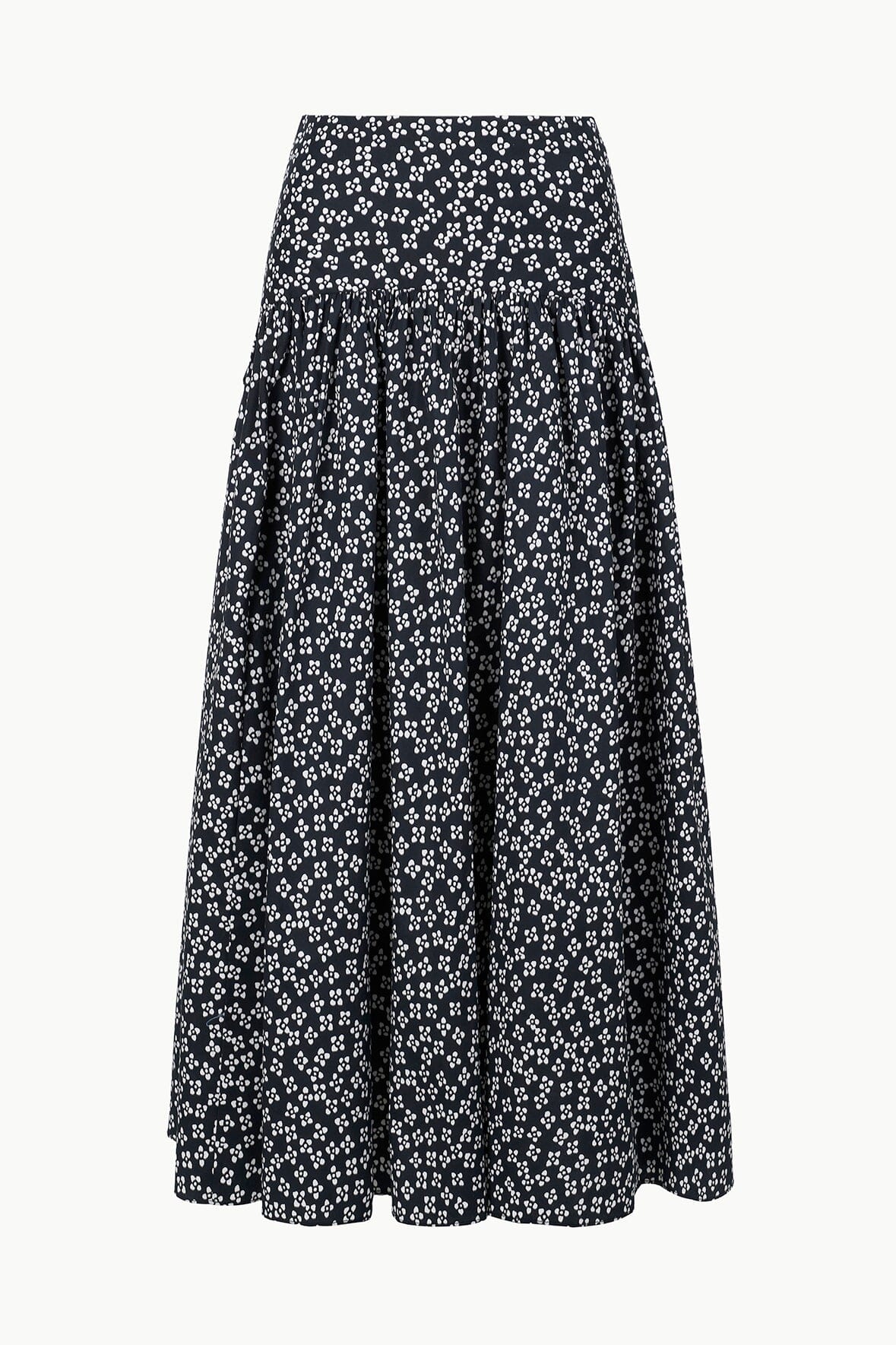 Image PROCIDA SKIRT | BLACK WOODBLOCK FLORAL 6 of 6 and Clicking this image will trigger a zoom pop-up