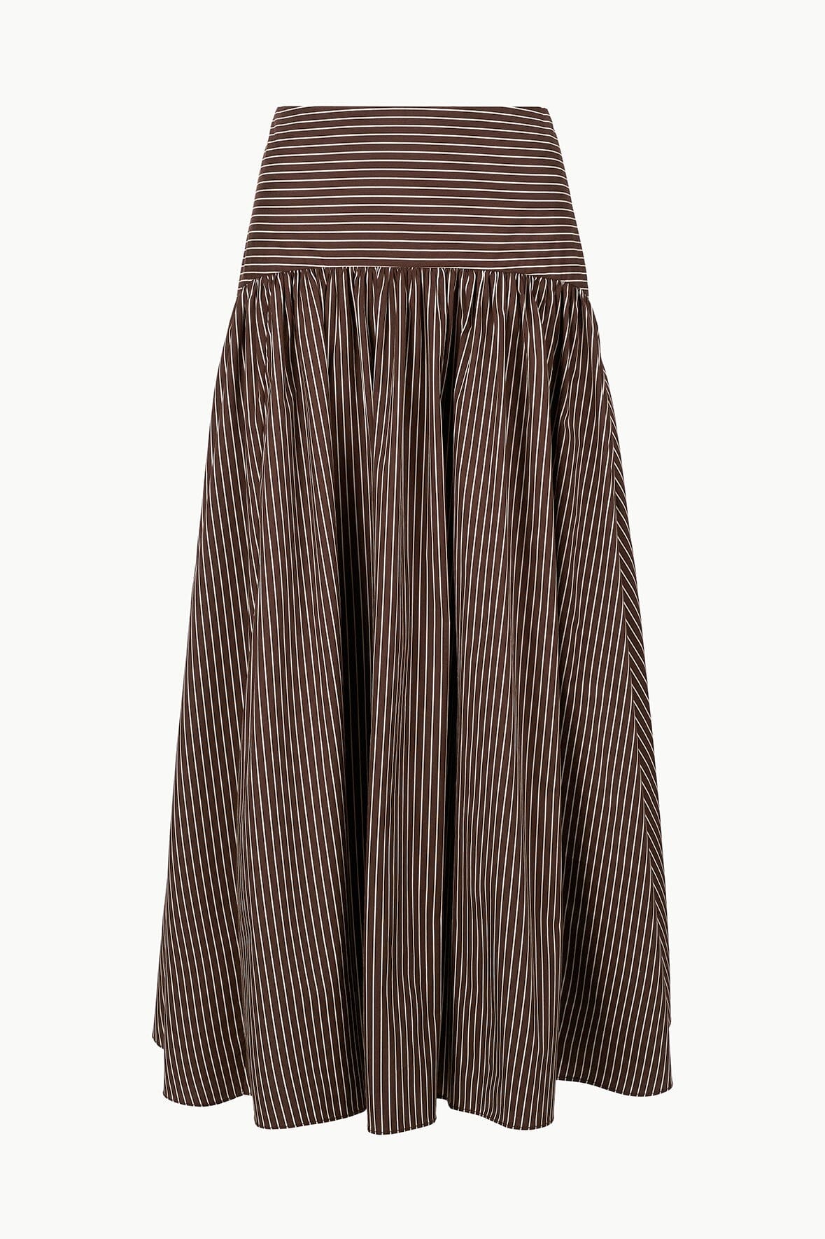 Image PROCIDA SKIRT | DARK OAK MICRO STRIPE 5 of 5 and Clicking this image will trigger a zoom pop-up