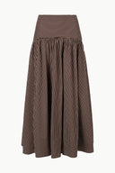 Image PROCIDA SKIRT | DARK OAK MICRO STRIPE 5 of 5