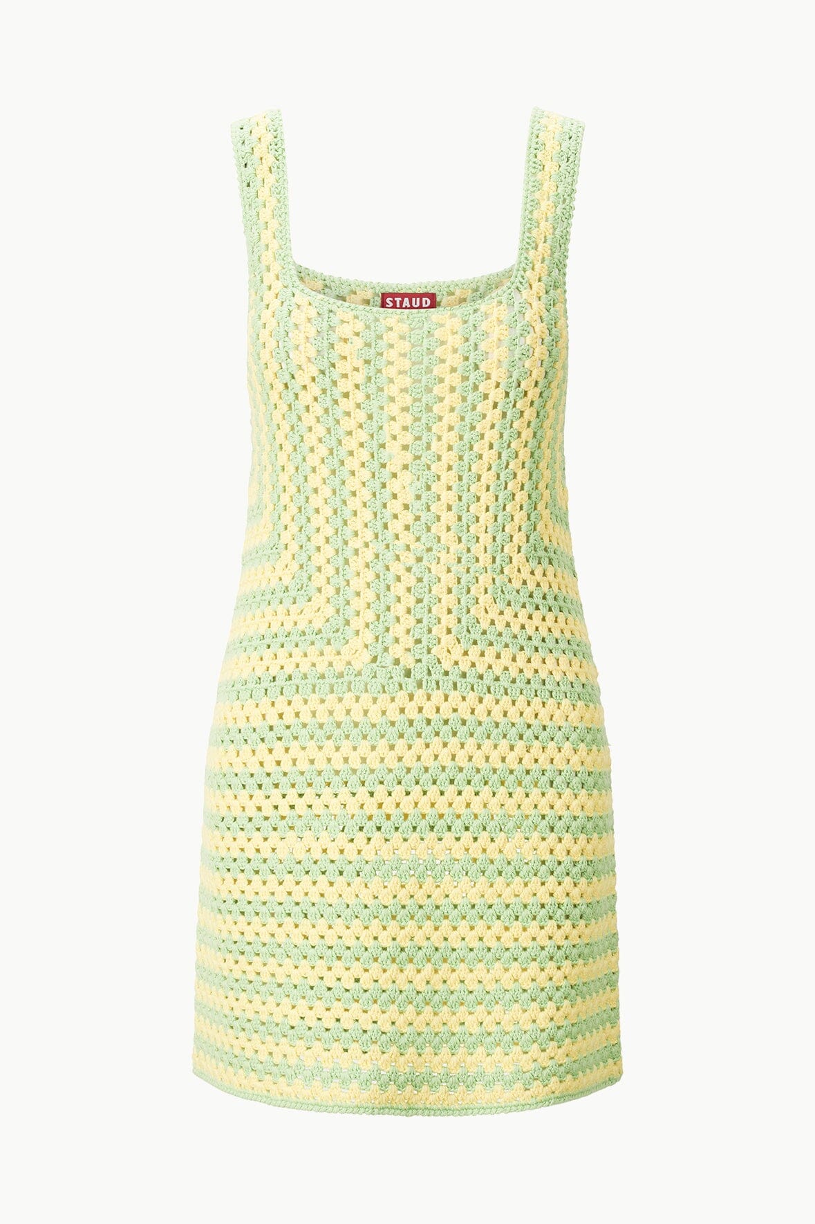 Image PSYCHEDELIC DRESS | LEMON DROP MATCHA SEASHORE STRIPE 4 of 4 and Clicking this image will trigger a zoom pop-up