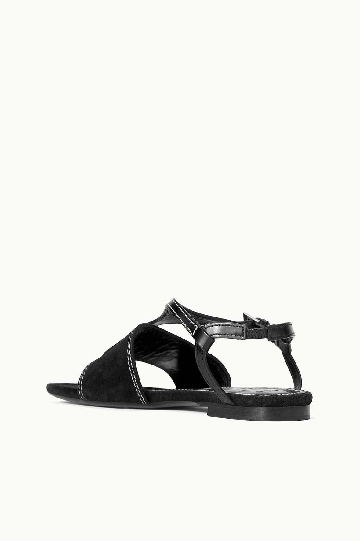 Buy IT'S THE BEACH CALL GIRL! CROSSOVER, KNOT DETAIL, LEATHER, BLACK-WHITE FLAT  SANDALS for Women Online in India