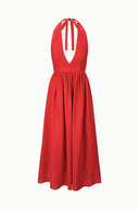 GRAZIA LINEN DRESS | TOMATO