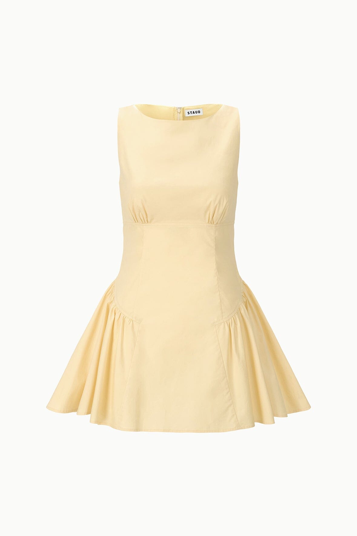 STAUD, Gwen Mini Dress in Butter, Size 16