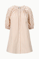 VINCENT MINI DRESS | KHAKI STRIPE