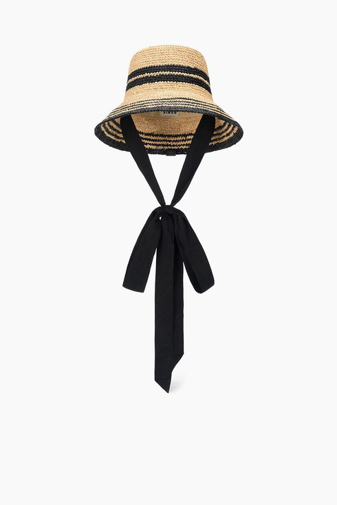 Go to RITA RIBBON HAT NATURAL BLACK view 1