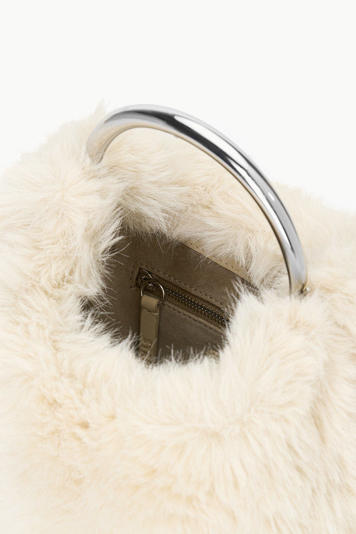 Image ROMEO FAUX FUR BAG | CREAM 7 of 7 and Clicking this image will trigger a zoom pop-up