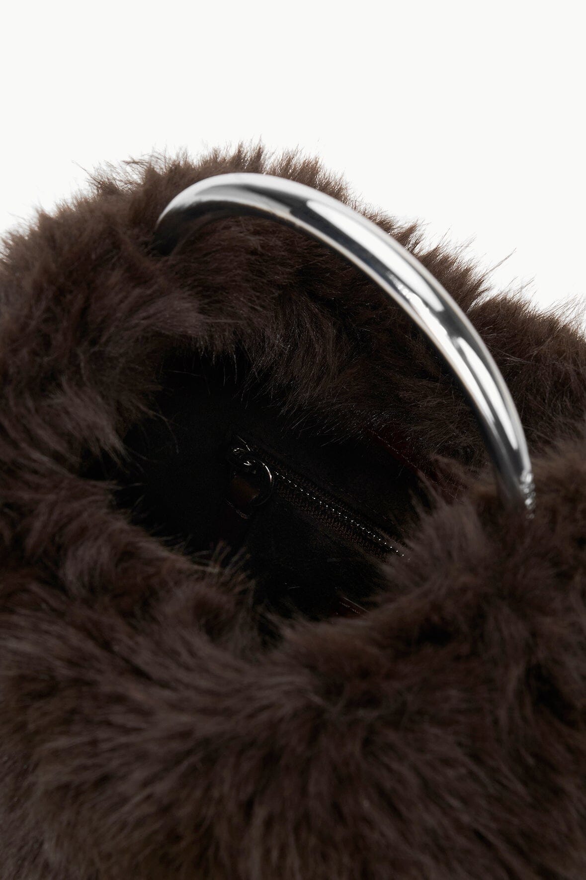 Image ROMEO FAUX FUR BAG | ESPRESSO 5 of 7 and Clicking this image will trigger a zoom pop-up