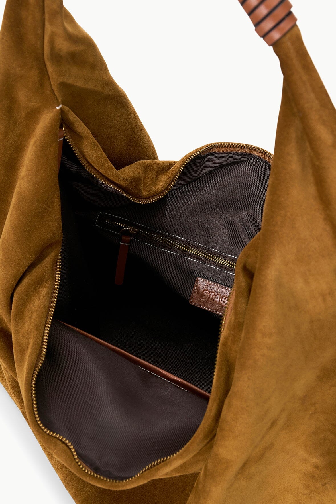 Image RONNIE BAG | TAN SUEDE 5 of 7 and Clicking this image will trigger a zoom pop-up