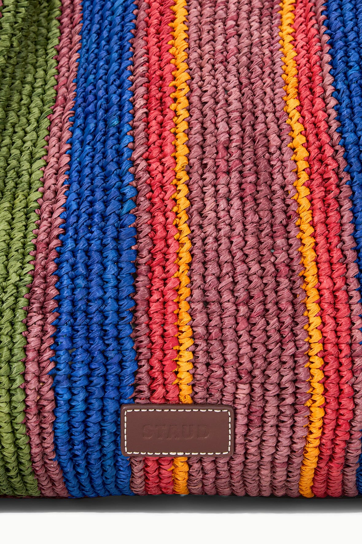 Image RUE TOTE BAG | JUNGLE STRIPE RAFFIA 9 of 10 and Clicking this image will trigger a zoom pop-up