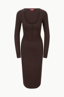 Image SABRINA DRESS | DARK CHOCOLATE 5 of 5