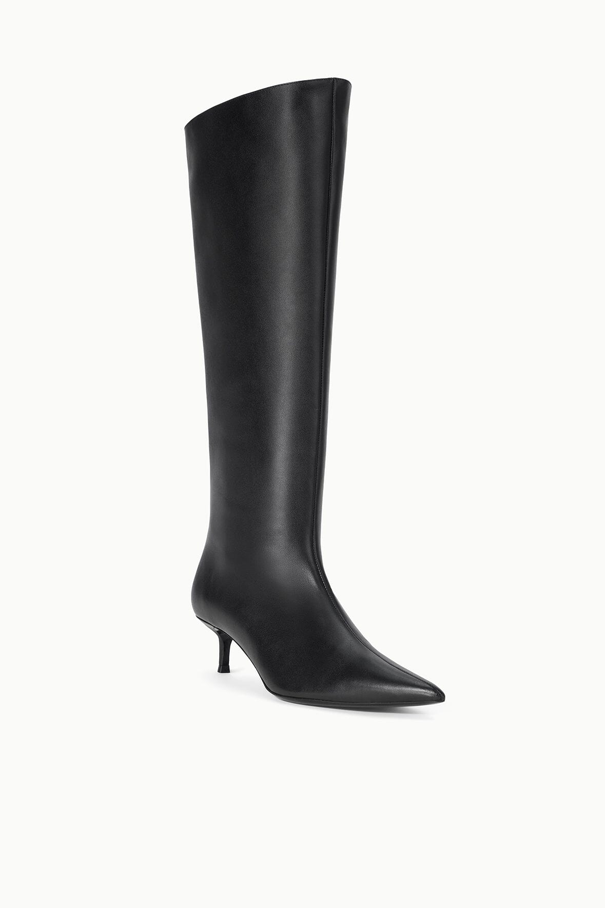 STAUD, Sebastian Kitten Heel Boots in Black, Size 40.5