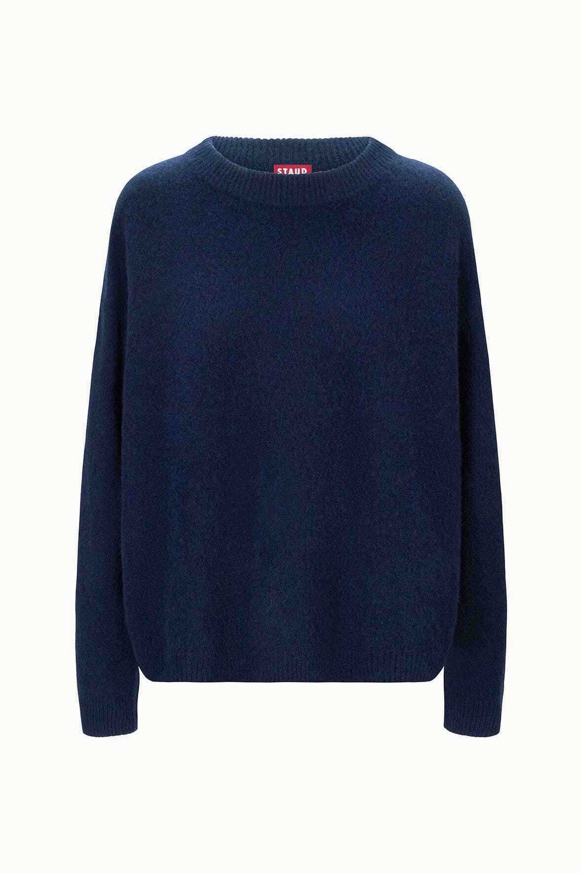 Image SERRANO CASHMERE RELAXED CREW | NAVY 4 of 4 and Clicking this image will trigger a zoom pop-up