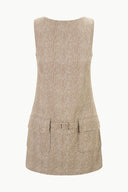 Image SHEILA DRESS | MOCHA HERRINGBONE 5 of 5