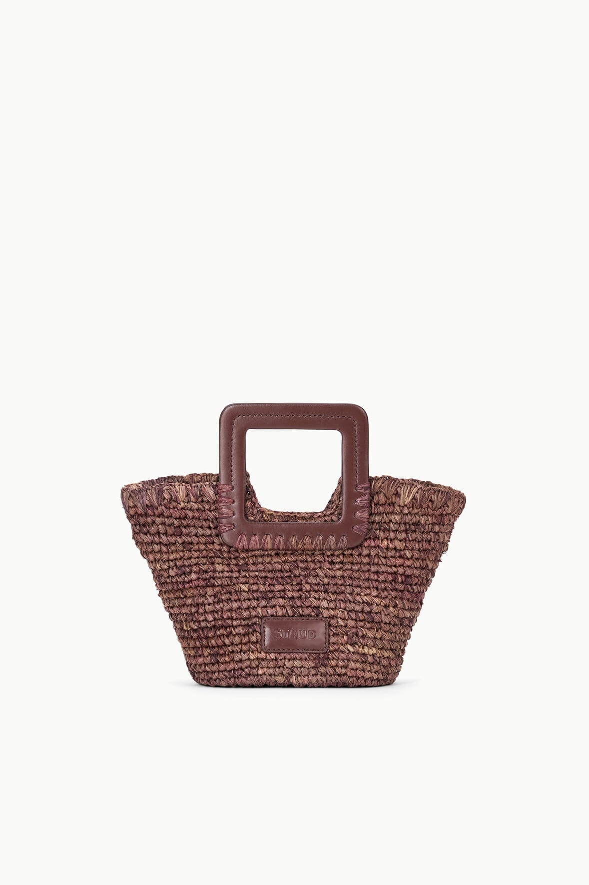 Image SHIRLEY RAFFIA MINI BUCKET | MAHOGANY 3 of 6 and Clicking this image will trigger a zoom pop-up