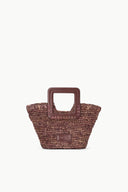 Image SHIRLEY RAFFIA MINI BUCKET | MAHOGANY 3 of 6