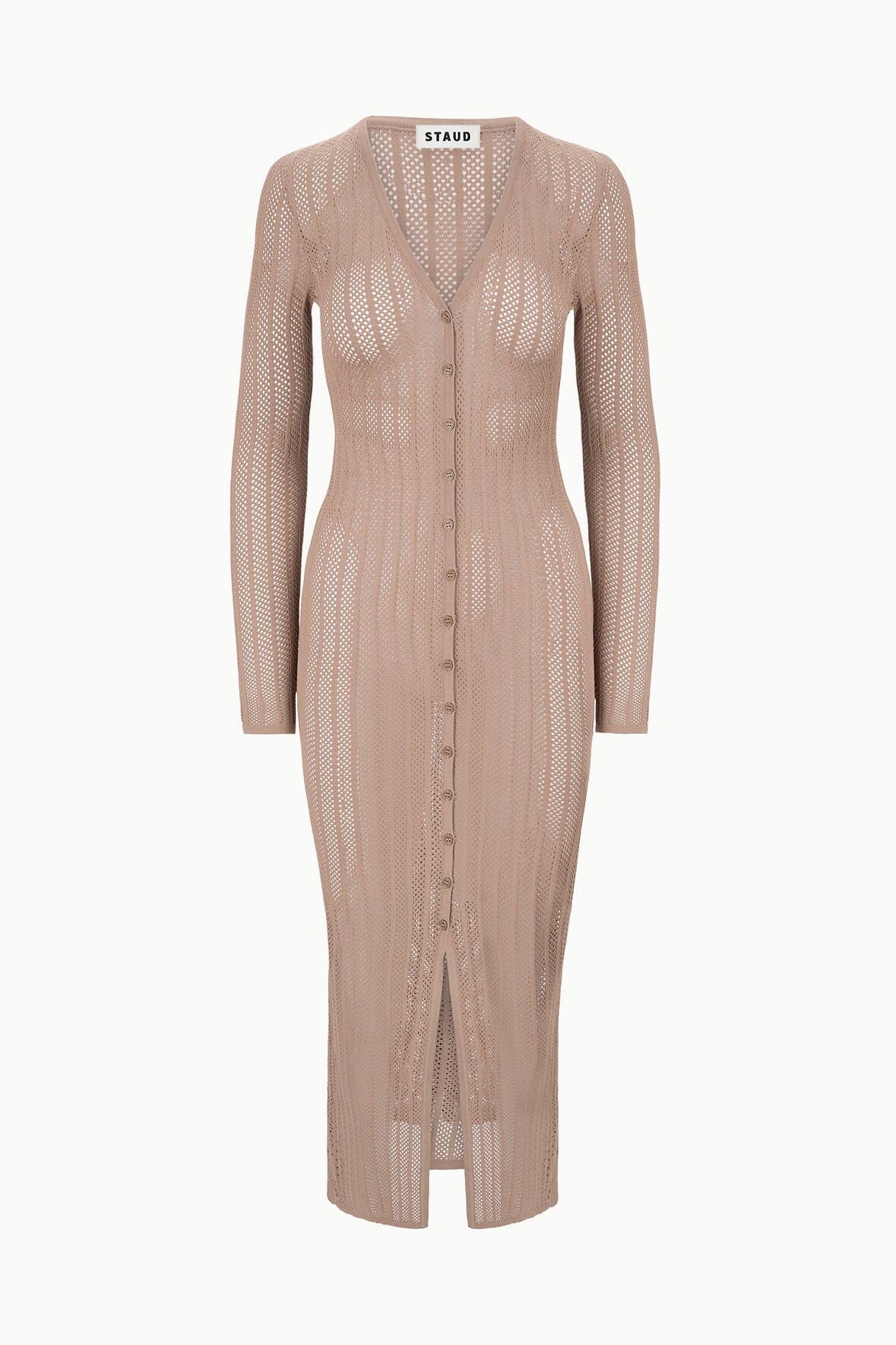 Image SHOKO COVERUP DRESS | TAUPE 6 of 6 and Clicking this image will trigger a zoom pop-up