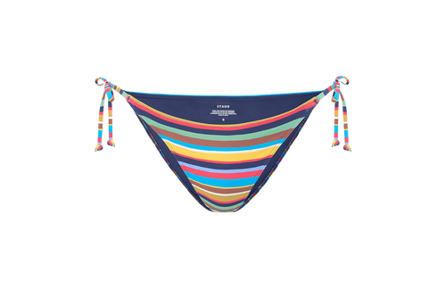 SISLEY SIDE TIE BIKINI BOTTOM  MARKET STRIPE