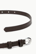 Image SLIM MOON BUCKLE BELT - 13MM | MAHOGANY SILVER 3 of 3