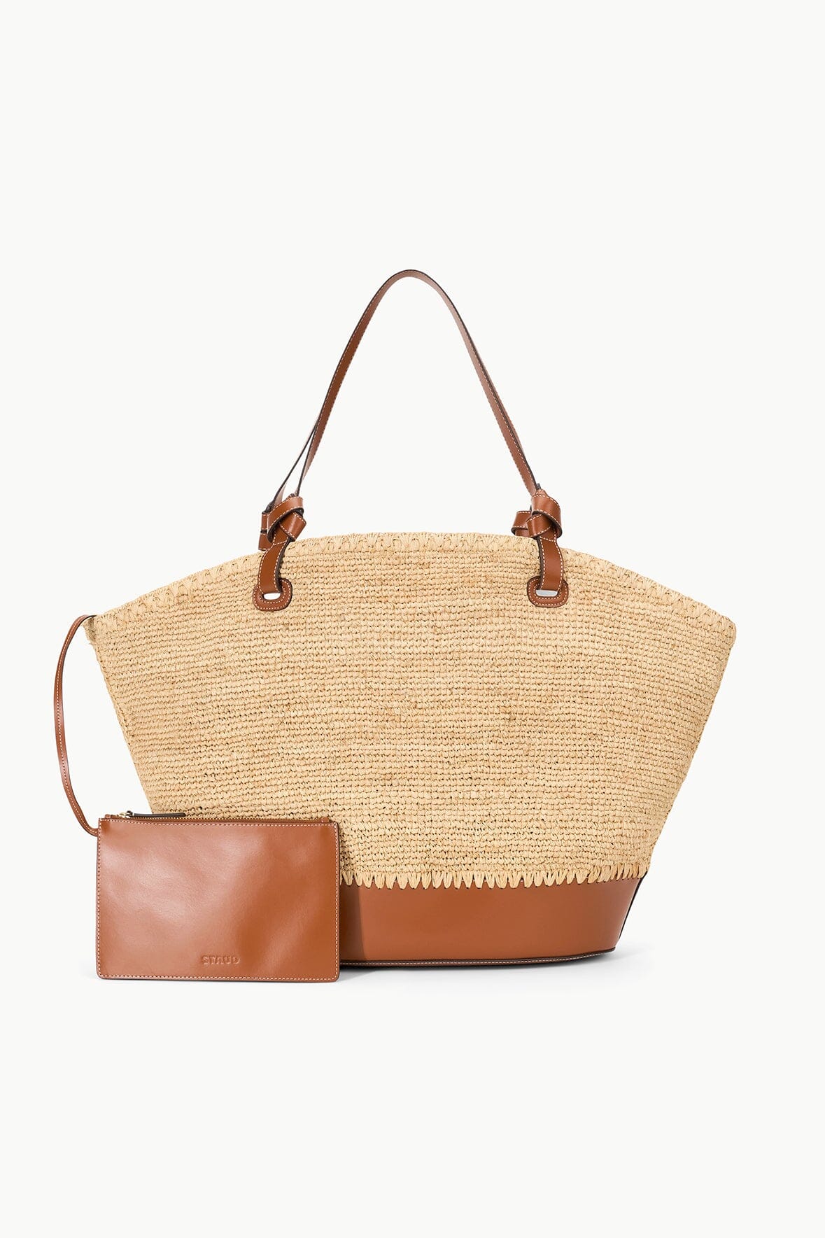 Image SQUILLO RAFFIA TOTE | NATURAL TAN 3 of 7 and Clicking this image will trigger a zoom pop-up